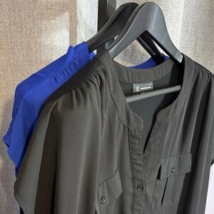 Women’s Black and Blue Blouses Size 1X